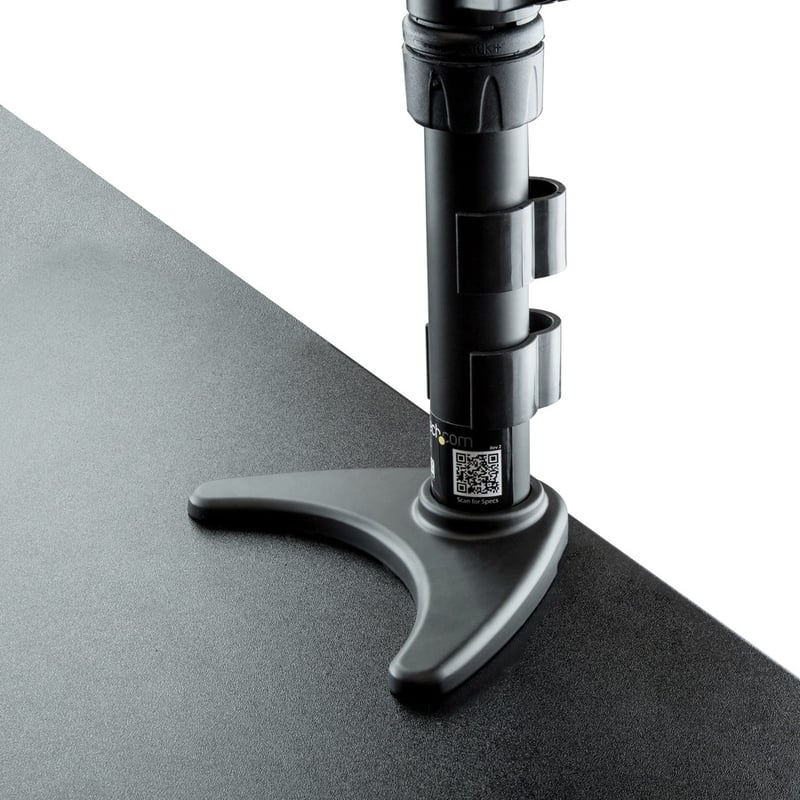 StarTech.com Dual Monitor Sit Stand Desk Converter - 35" Wide - Height Adjustable Standing Desk Solution -Dual Arms for up to 24" Monitors - Thumbnail 3