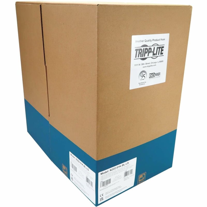 Eaton Tripp Lite Series Cat6 1G Solid Core UTP Bulk Ethernet Cable, LSZH, Blue, 1000 ft. (305 m) - Thumbnail 2
