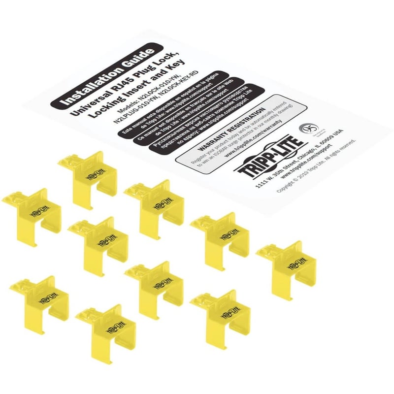 Eaton Tripp Lite Series Universal RJ45 Locking Inserts, Yellow, 10 Pack - Thumbnail 5