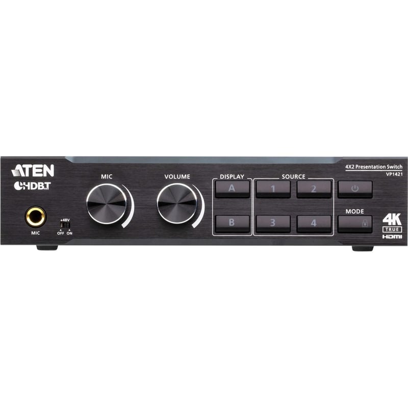 ATEN 4 x 2 True 4K Presentation Matrix Switch with Scaling, DSP, and HDBaseT-Lite - Thumbnail 3