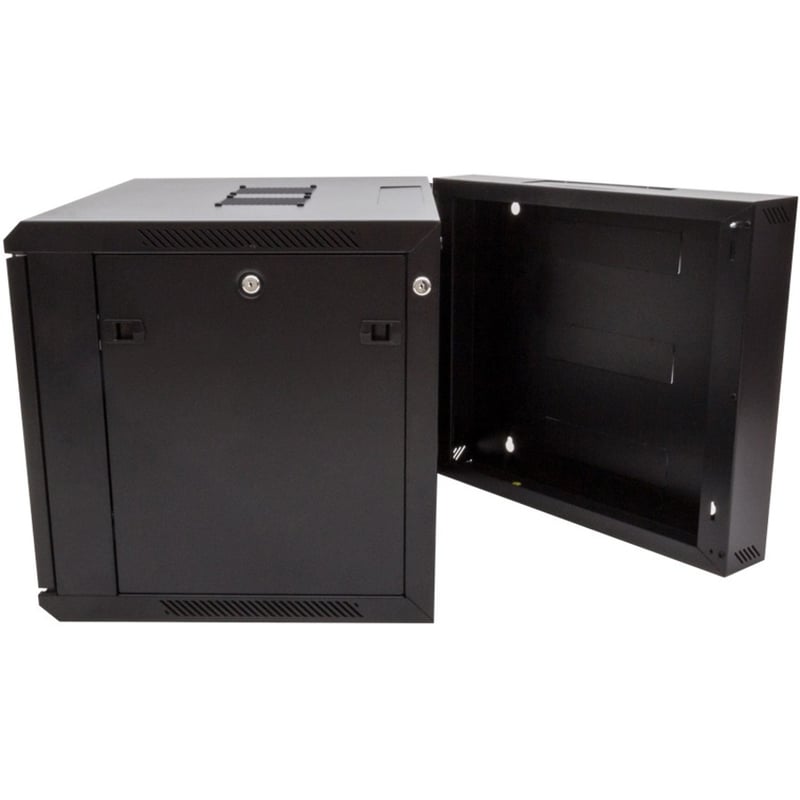 Rack Solutions 9U Swing Out Wall Mount Cabinet 600mmW x 600mmD with Glass Door - Thumbnail 5