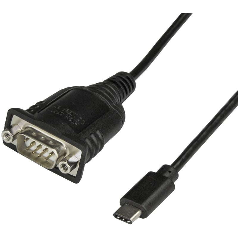 StarTech.com USB C to Serial Adapter Cable 16" (40cm) - USB Type-C to Serial RS232 (DB9) Cable Converter - Male/Male - Windows/Mac/Linux - Thumbnail 1