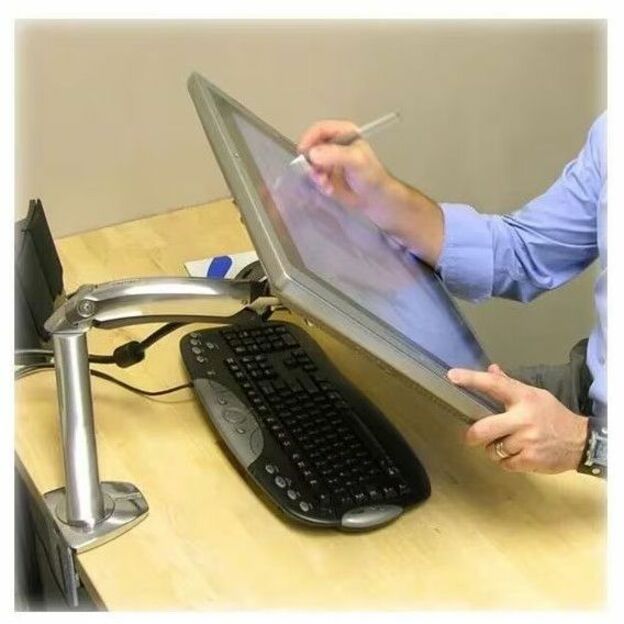 Lenovo Ergotron MX Mounting Arm for LCD Display, All-in-One Computer, Monitor, Display, TV, LCD Monitor - Polished Aluminum - Landscape/Portrait - Thumbnail 4