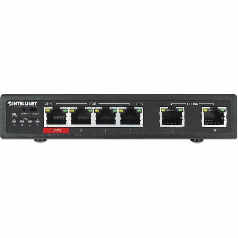 6-PORT FAST ETHERNET SWITCH WITH 4 POE PORTS (1 X HIGH-POWER POE) 65W - Thumbnail 4