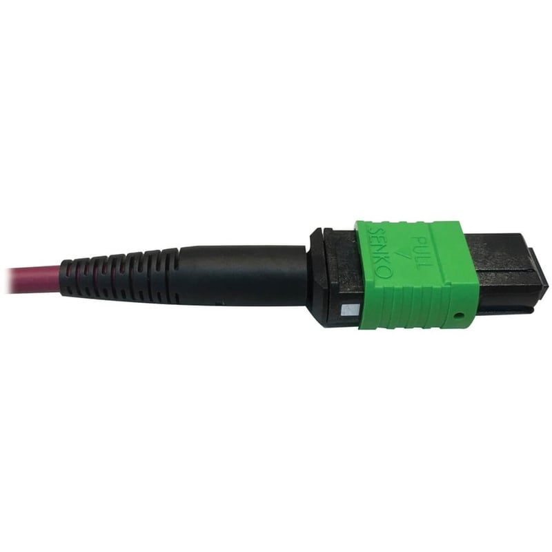 Tripp Lite by Eaton 400G Multimode 50/125 OM4 Plenum Fiber Optic Breakout Cable 16F MTP/MPO-APC to (x4) LC Duplex (F/M) Magenta 3 m - Thumbnail 3