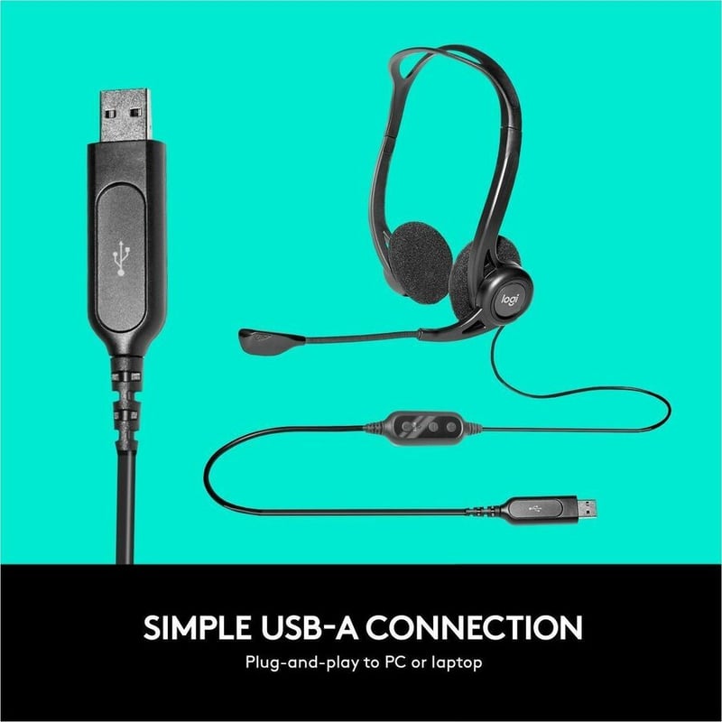 Logitech 960 USB Computer Headset - Thumbnail 5