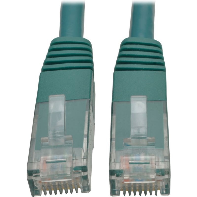 Eaton Tripp Lite Series Cat6 Gigabit Molded (UTP) Ethernet Cable (RJ45 M/M), PoE, Green, 3 ft. (0.91 m) - Thumbnail 1