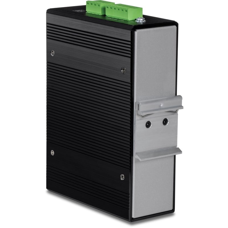 TRENDnet 6-Port Industrial Gigabit L2+ Managed PoE++ DIN Rail Switch, 4 x Gigabit PoE++ Ports, DIN-Rail Mount, 2 x SFP Slots, IP30, VLAN, QoS, LACP, Bandwidth Management, ERPS, Black, TI-BG62i - Thumbnail 2