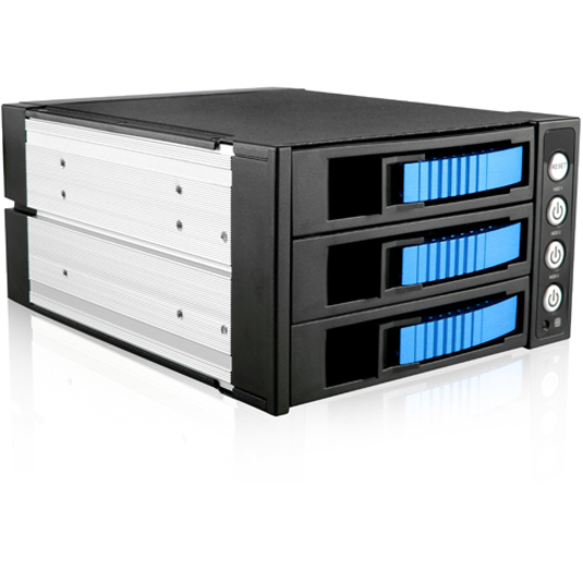 iStarUSA BPU-230HD Drive Enclosure for 5.25" - Serial ATA/600 Host Interface Internal - Black, Blue - Thumbnail 5