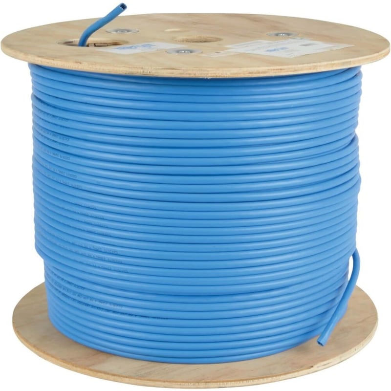 Eaton Tripp Lite Series Cat5e 350 MHz Solid Core (UTP) PVC Bulk Ethernet Cable - Blue, 1000 ft. (304.8 m), TAA - Thumbnail 1