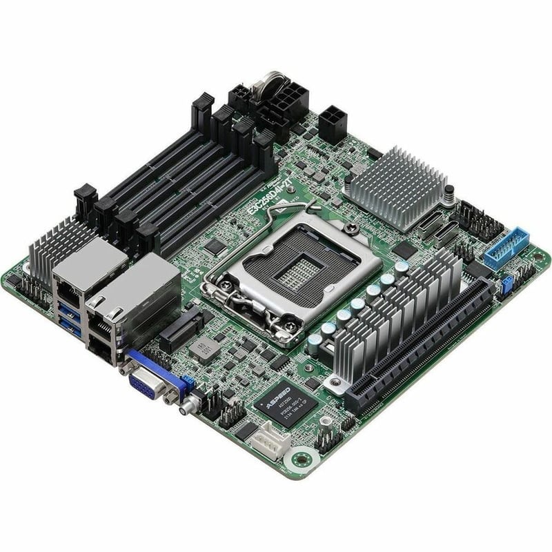 ASROCK RACK E3C256D4I-2T MINI-ITX SERVER MOTHERBOARD SINGLE SOCKET H5 (LGA1200) - Thumbnail 2