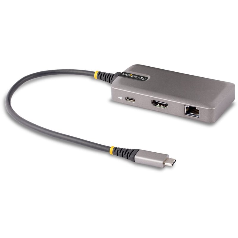 StarTech.com USB-C Multiport Adapter, 4K60Hz HDMI, HDR, 2-Port 5Gbps USB Hub, 100W PD Pass-Through, GbE, Mini Dock, Windows/macOS/ChromeOS - Thumbnail 1