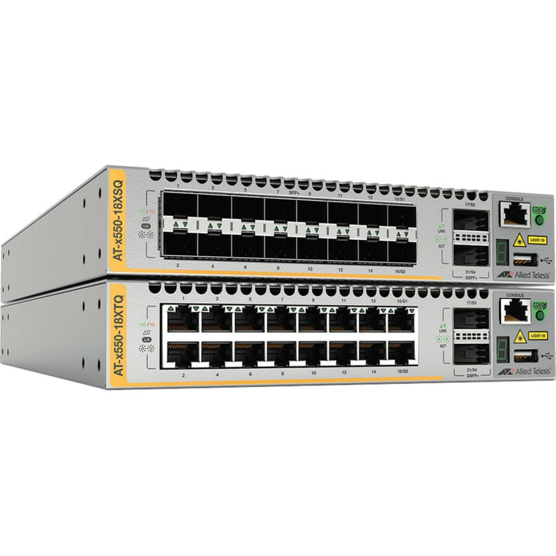 Allied Telesis 16-port 1G/10G BaseT Stackable Switch with 2 QSFP Ports - Thumbnail 2
