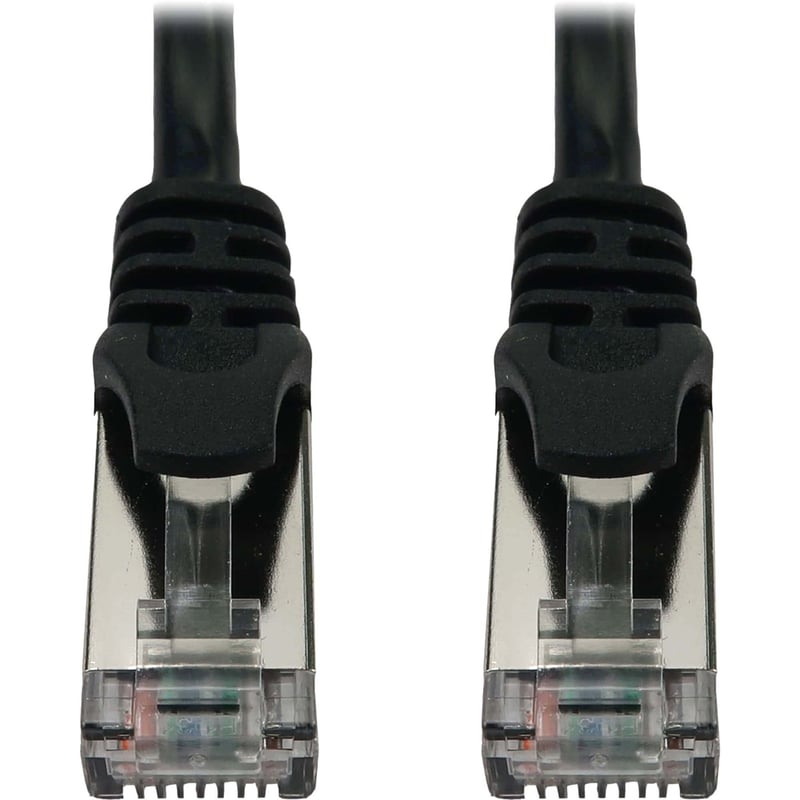 Eaton Tripp Lite Series Cat6a 10G Snagless Shielded Slim STP Ethernet Cable (RJ45 M/M), PoE, Black, 25 ft. (7.6 m) - Thumbnail 1