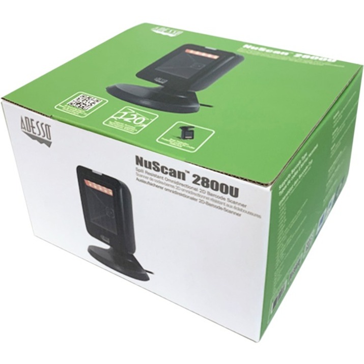 Adesso NuScan 2800U Omnidirectional 2D Desktop Barcode Scanner - Thumbnail 4