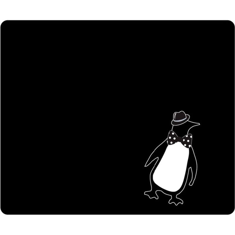 OTM Critter Prints Black Mouse Pad, Penquin - Thumbnail 1