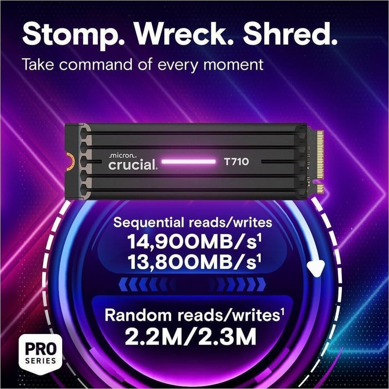 CRUCIAL - T710 1TB INTERNAL SSD PCIE GEN 5 X4 NVME M.2 WITH - Thumbnail 5