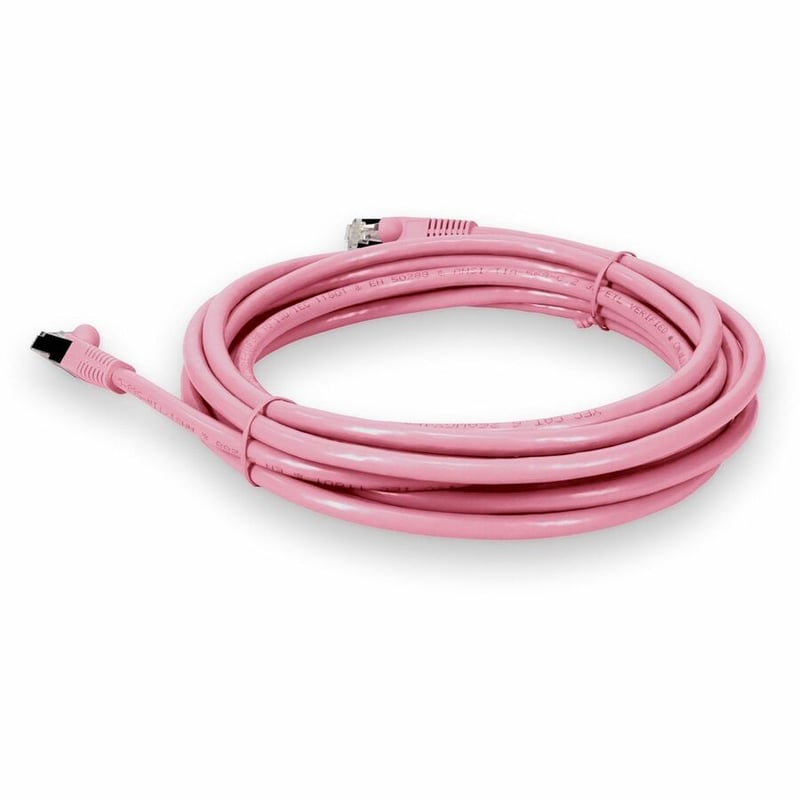 AddOn 30ft Pink CAT 6 Shielded PVC Ethernet Cable Snagless Easy Clear Boot RJ-45 M/M - Thumbnail 3