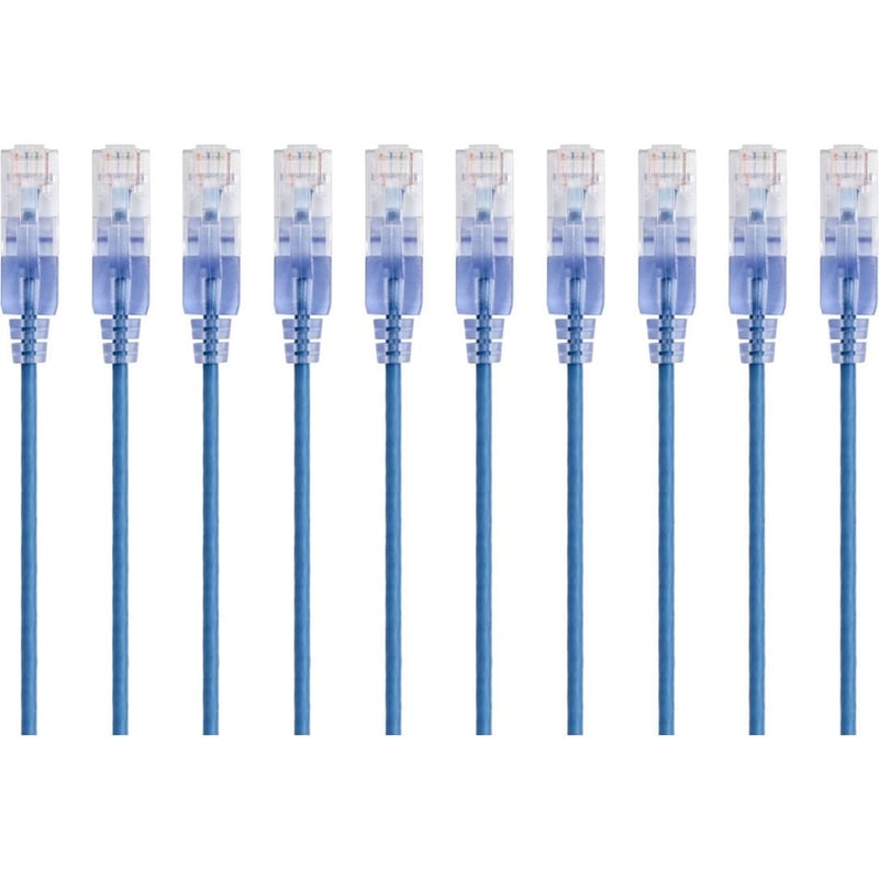 SLIM CAT6A CABLE - 10PK_ 3FT BLUE - Thumbnail 1