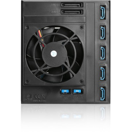 iStarUSA BPN-DE350HD Drive Enclosure for 5.25" - Serial ATA/600 Host Interface Internal - Black - Thumbnail 3