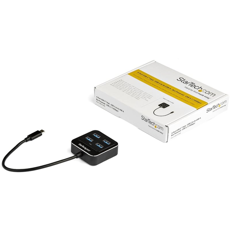 StarTech.com 4 Port USB C Hub - USB-C to 4xUSB-A - 10Gbps USB 3.2 Gen 2 Type-C Hub - USB Bus Powered - Portable/Laptop USB Adapter Hub - Thumbnail 5