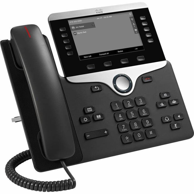 Cisco 8811 IP Phone - Corded - Wall Mountable, Desktop - Charcoal - Thumbnail 3