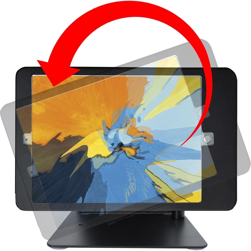 CTA Digital Desktop Anti-Theft Stand for iPad Air 3 (2019), iPad Pro 10.5 and 10.2-inch iPad (7th/ 8th/ 9th Gen) Black - Thumbnail 3