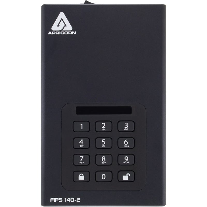 Apricorn Aegis Padlock DT FIPS ADT-3PL256F-18TB 18 TB Desktop Hard Drive - External - Black - TAA Compliant - Thumbnail 2