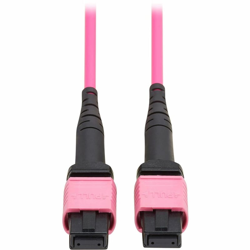 Eaton Tripp Lite Series 100G Multimode 50/125 OM4 Fiber Optic Cable (12F MTP/MPO-PC F/F), OFNP, Magenta, 3 m (9.8 ft.), TAA - Thumbnail 2