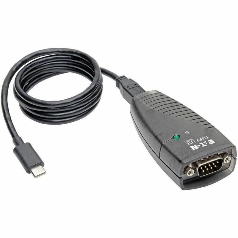 Tripp Lite by Eaton USB-C to Serial DB9 RS232 Adapter Cable - 3 ft. (0.91 m) Keyspan High-Speed (M/M) TAA - Thumbnail 1