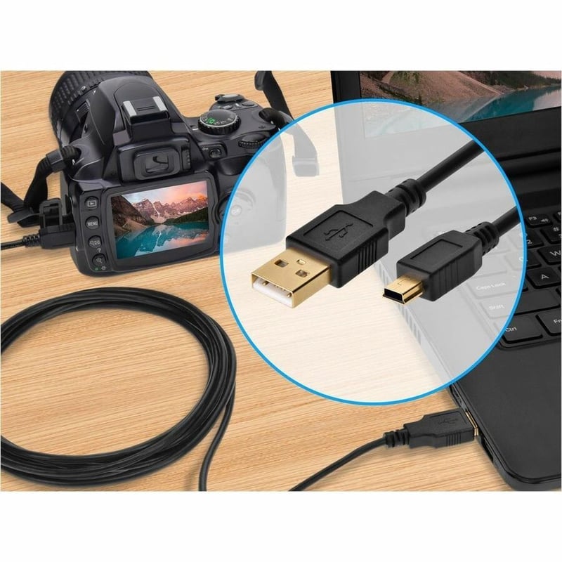 USB A TO MINI-B 5PIN 28/28AWG 10FT - Thumbnail 5