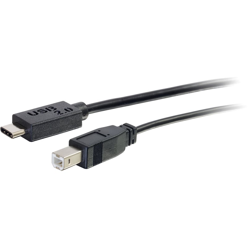 C2G 3ft USB C to USB B Cable - USB C to B Cable - USB 2.0 - 1A, 480Mbps - Black - M/M - Thumbnail 4