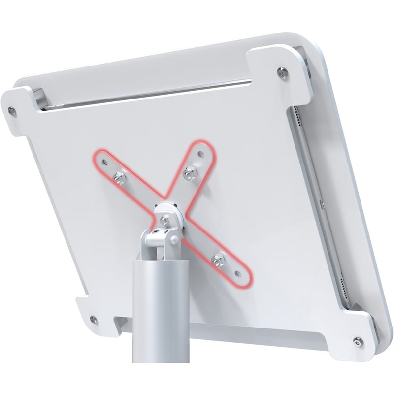 CTA Digital Rotating Desk Mount with Acrylic Security VESA Enclosure for iPad 10.2 Series, iPad Air3 and iPad Pro 10.5 (White) - Thumbnail 4