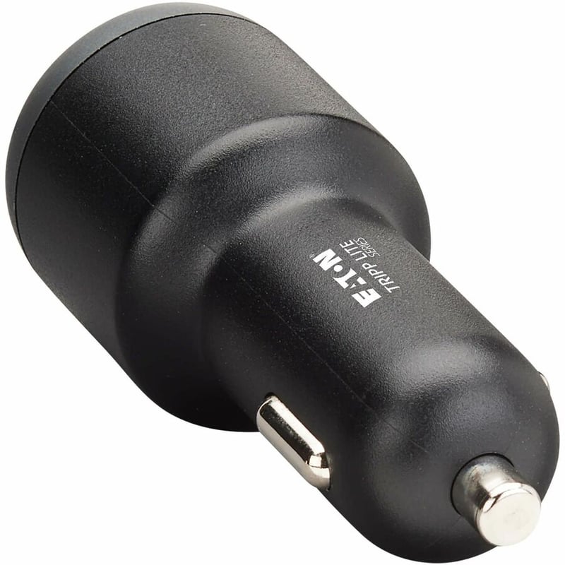 DUAL-PORT USB CAR CHARGER 65W 2 USB-C CHARGING PORTS 65W BLACK - Thumbnail 5