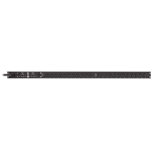 Eaton Basic rack PDU, 0U, L5-30P input, 2.88 kW max, 100-127V, 24A, 15 ft cord, Single-phase, Outlets: (24) 5-20R