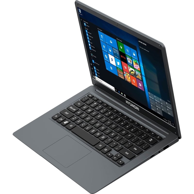 Hyundai HyBook, 14.1" Intel Celeron Laptop, 4GB RAM, 128GB Storage, 2.0MP Webcam, Expandable M.2 SATA SSD Slot, Windows 10 Home S Mode, WiFi, Grey - Thumbnail 3