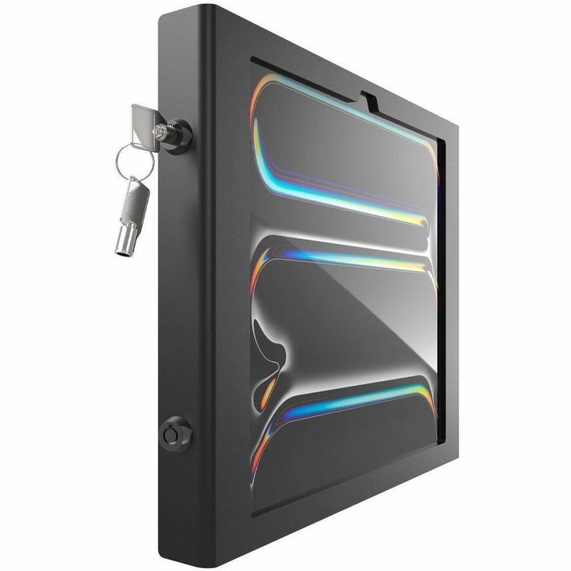 IPAD PRO M4 13IN (2024), APEX ENCLOSURE BRANDABLE FLOOR STAND - BLACK - Thumbnail 2