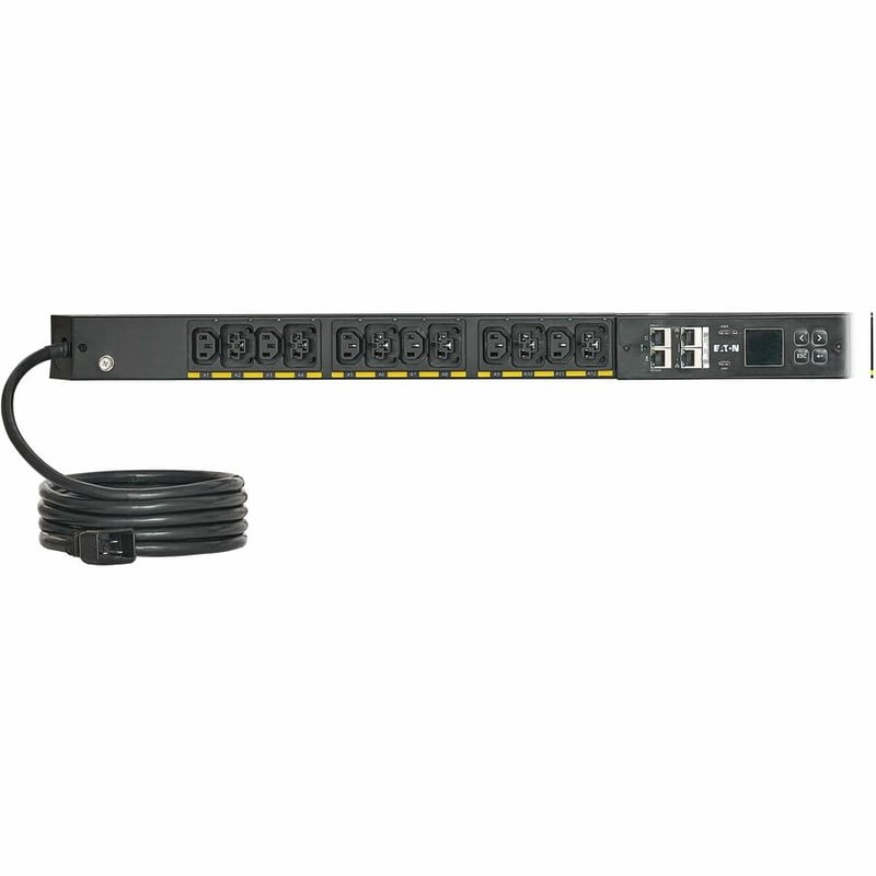 Eaton Single-Phase Managed Rack PDU G4, 100-240V, 24 Outlets, 16A, 3.8kW, C20/L6-20 Input, 10 ft. Cord, 0U Vertical - Thumbnail 2