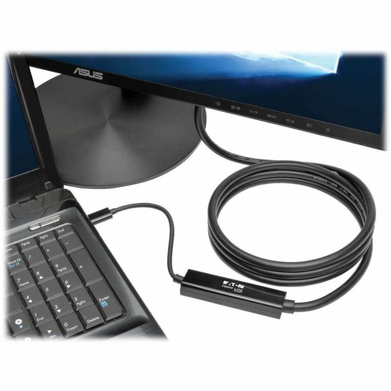 Tripp Lite by Eaton USB-C to DVI Active Adapter Cable (M/M) Black 6 ft. (1.8 m) - Thumbnail 2