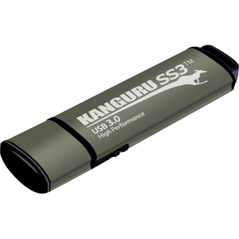 Kanguru SS3 USB3.0 Flash Drive with Physical Write Protect Switch, 256G - Thumbnail 1