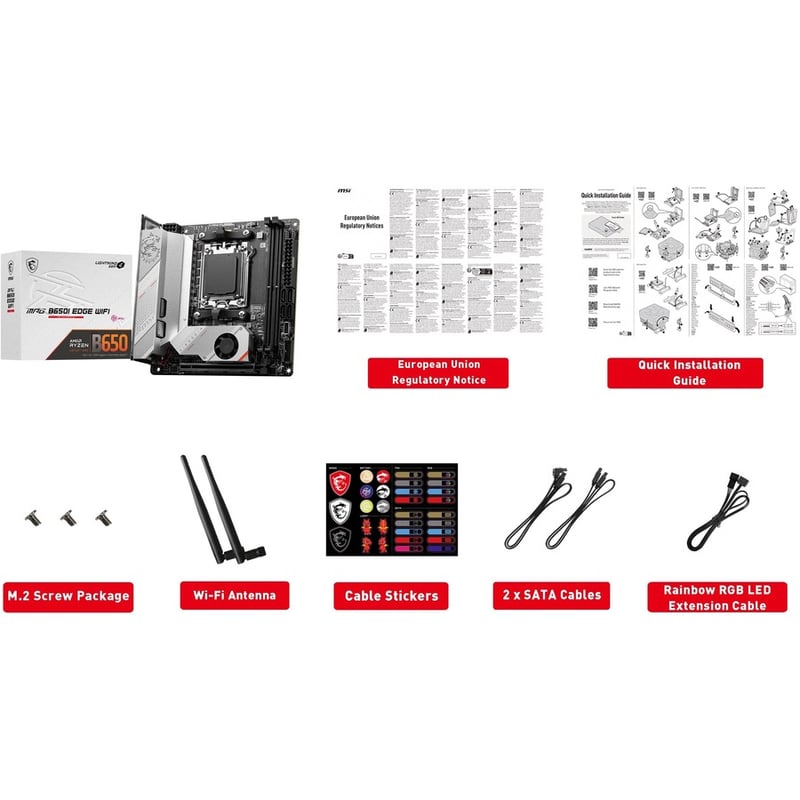 MSI MPG B650I EDGE WIFI Gaming Desktop Motherboard - AMD B650 Chipset - Socket AM5 - Mini ITX - Thumbnail 3