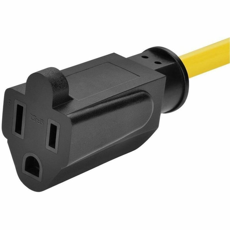 MONOPRICE OUTDOOR EXTENSION CORD - NEMA 5-15P TO NEMA 5-15R 14AWG 15A SJTW YELLO - Thumbnail 4