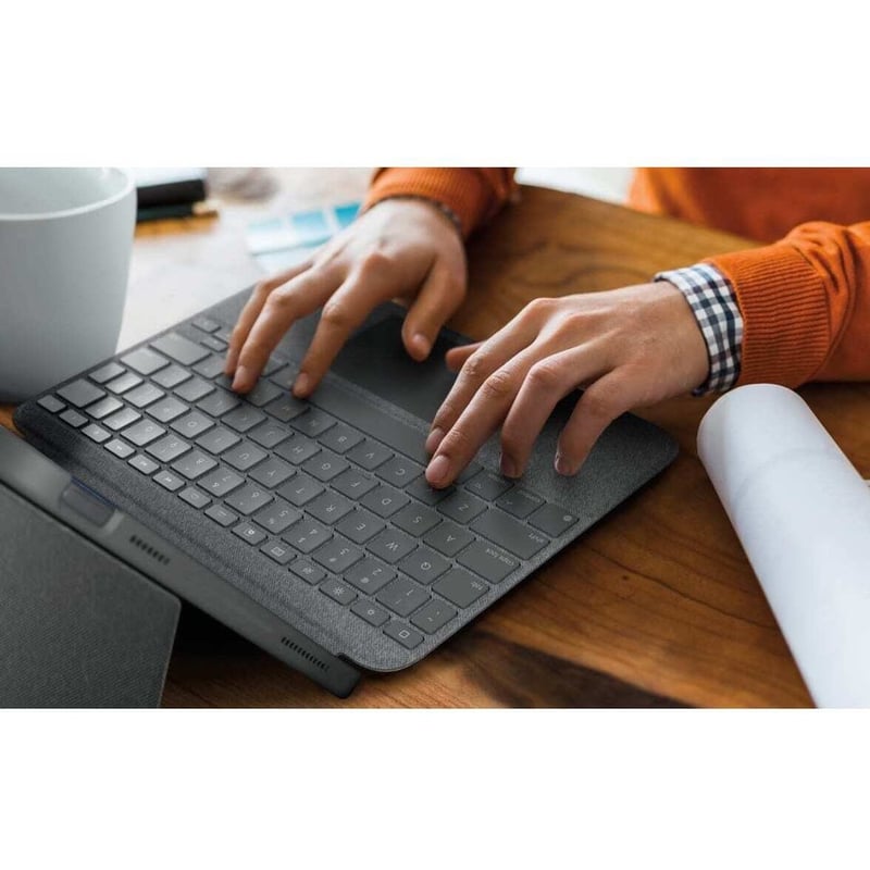 Logitech Combo Touch Keyboard/Cover Case (Folio) for 10.9" Apple, Logitech iPad (10th Generation) Tablet - Oxford Gray