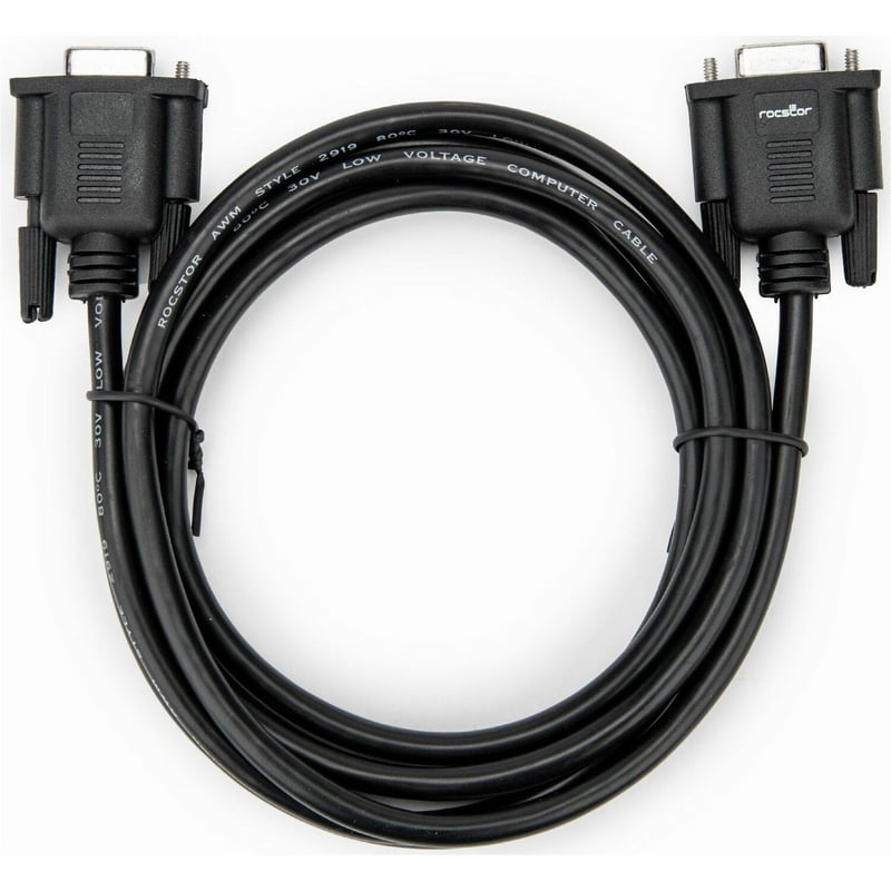 6.56FT (2M) DB9 RS232 CABLE DB9 RS232 SERIAL NULL MODEM - F/F - Thumbnail 1