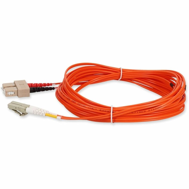 AddOn 2m HP 221691-B21 Compatible LC (Male) to SC (Male) Orange OM1 Duplex Fiber OFNR (Riser-Rated) Patch Cable - Thumbnail 2