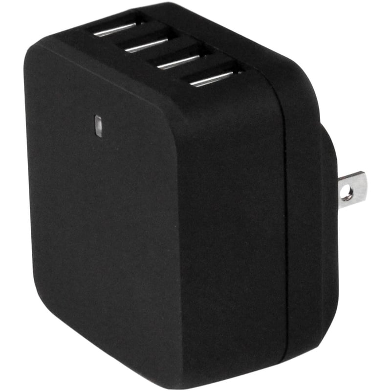 StarTech.com Travel USB Wall Charger " 4 Port " Black " Universal Travel Adapter " International Power Adapter " USB Charger - Thumbnail 2