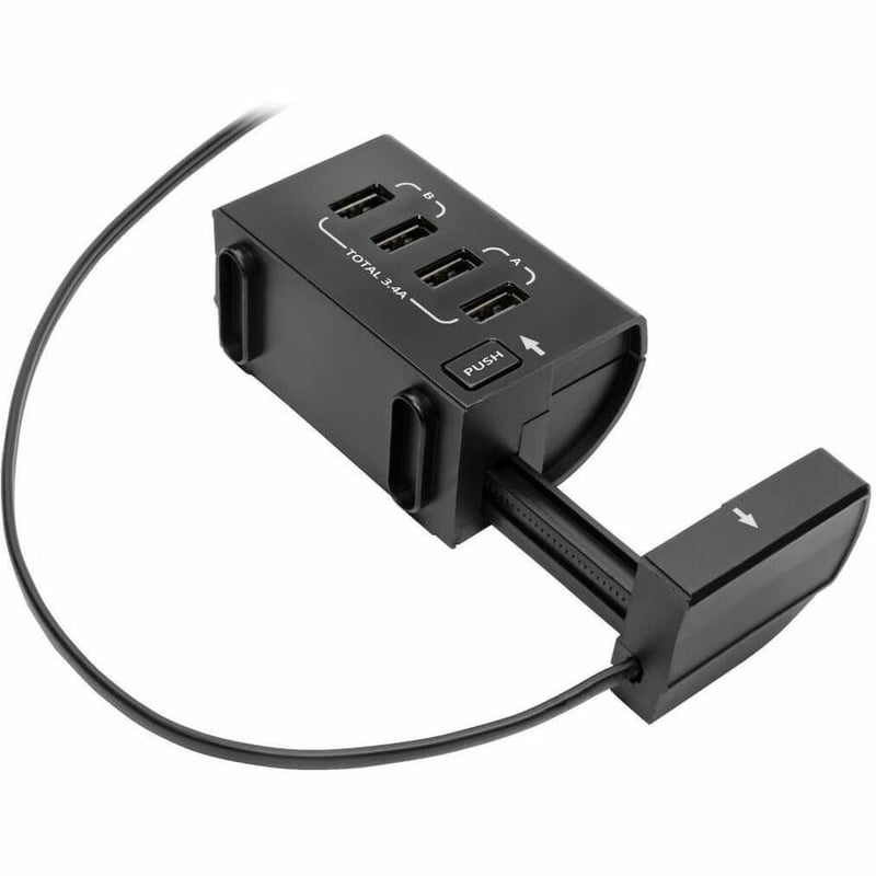 Tripp Lite by Eaton Safe-IT 6-Outlet Surge Protector Retractable USB Charger 5-15R Outlets 4 USB Charging Ports 8 ft. (2.4 m) Cord Antimicrobial Protection - Thumbnail 4