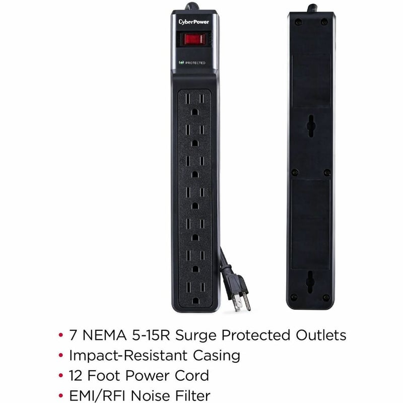 CyberPower CSB7012 Essential 7 - Outlet Surge with 1500 J - Thumbnail 2
