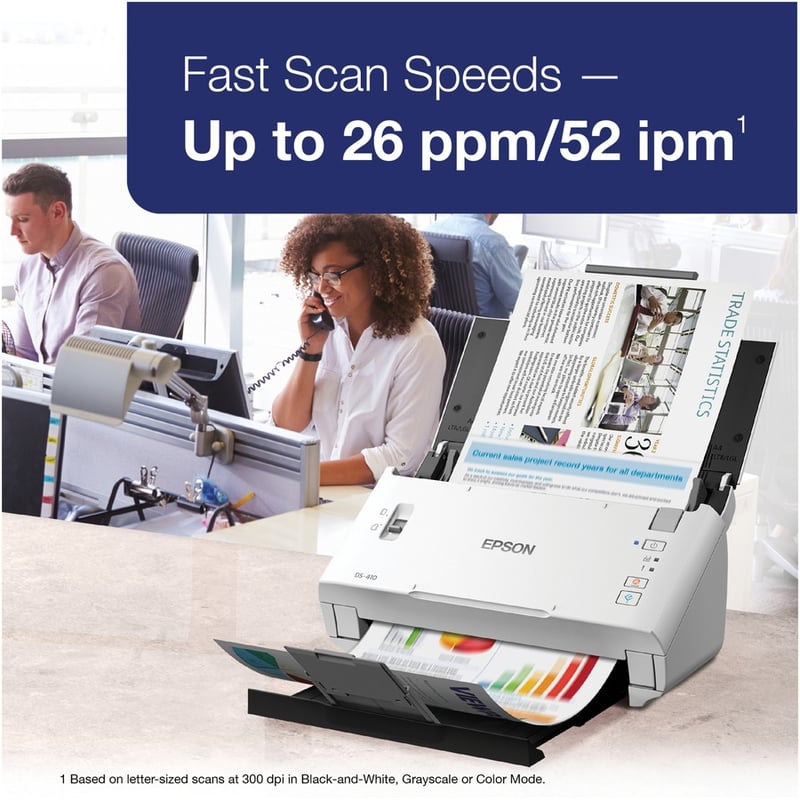 Epson DS-410 Sheetfed Scanner - 600 dpi Optical - Thumbnail 5