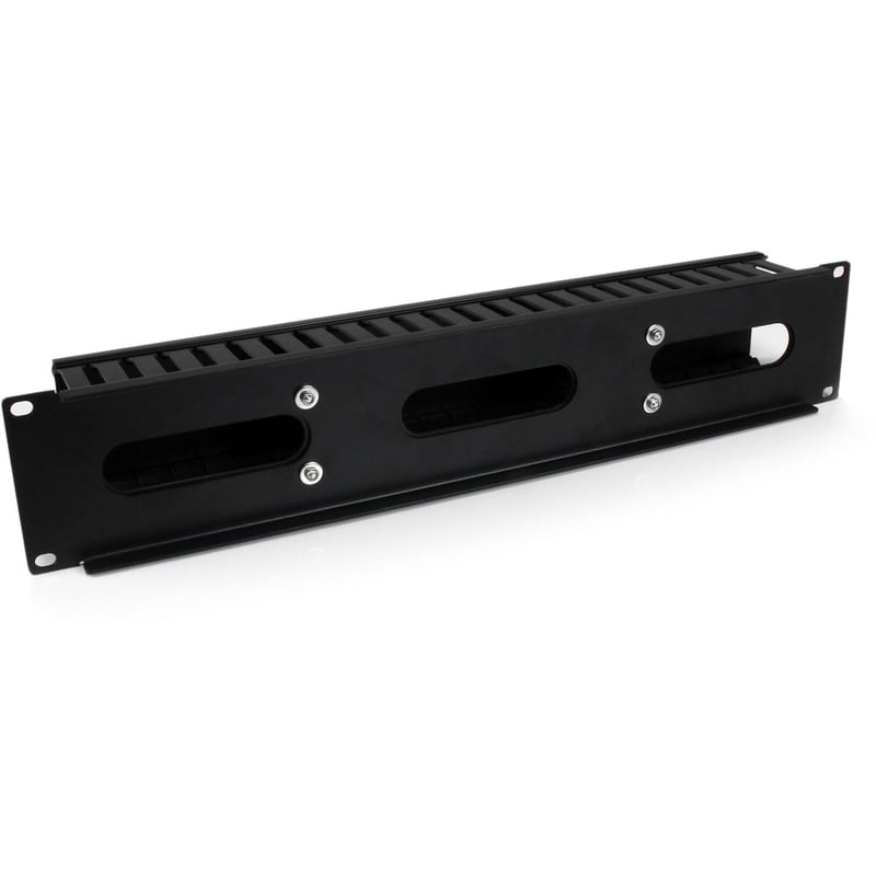StarTech.com 2U Horizontal Finger Duct Rack Cable Management Panel with Cover - Thumbnail 3